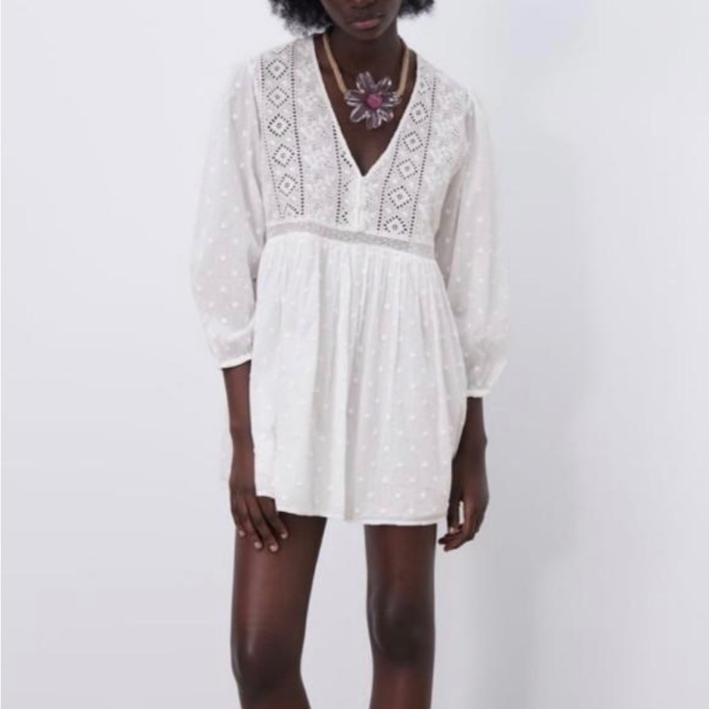 Zara White Mini Dress
